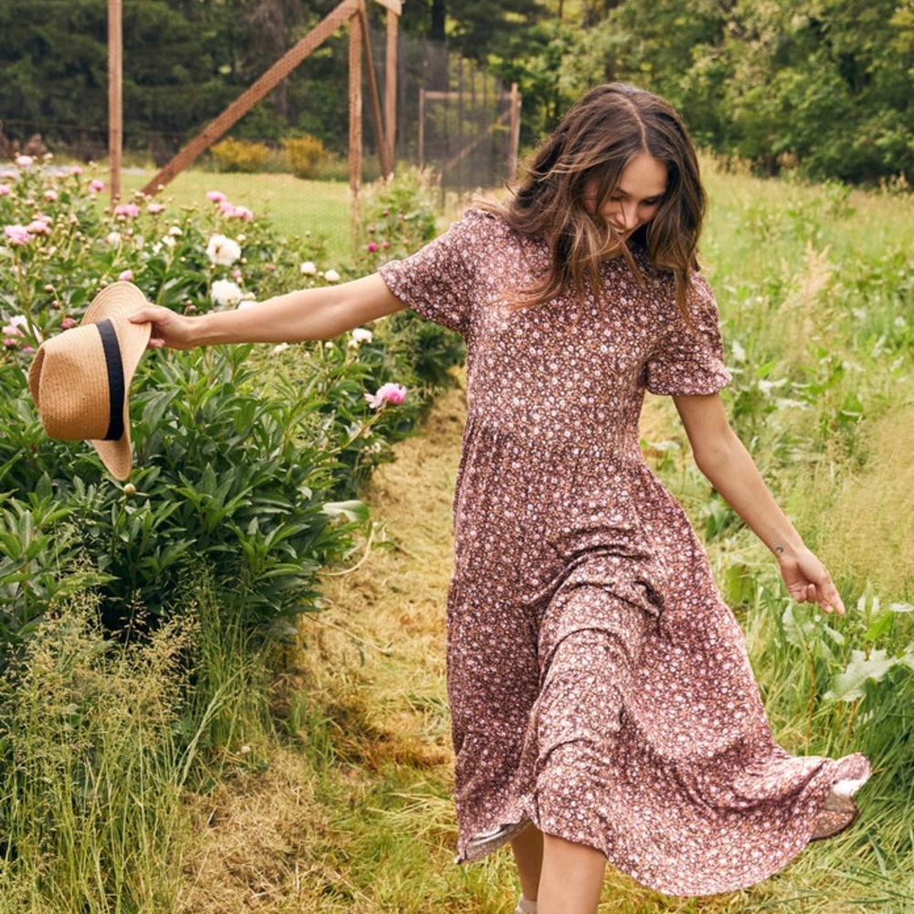 AERIE Garden Party Midi Dress